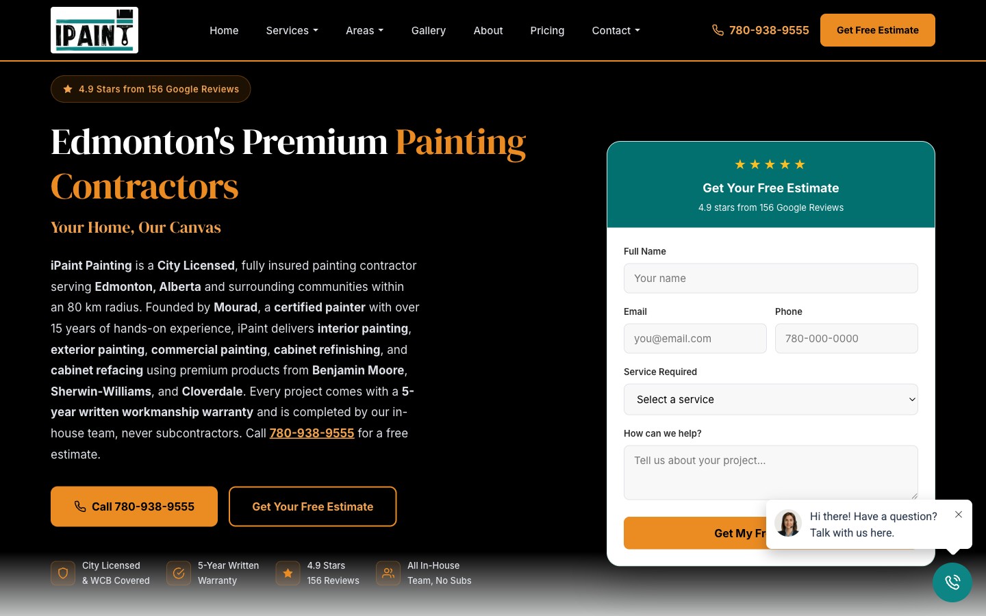 iPaint Painting website screenshot